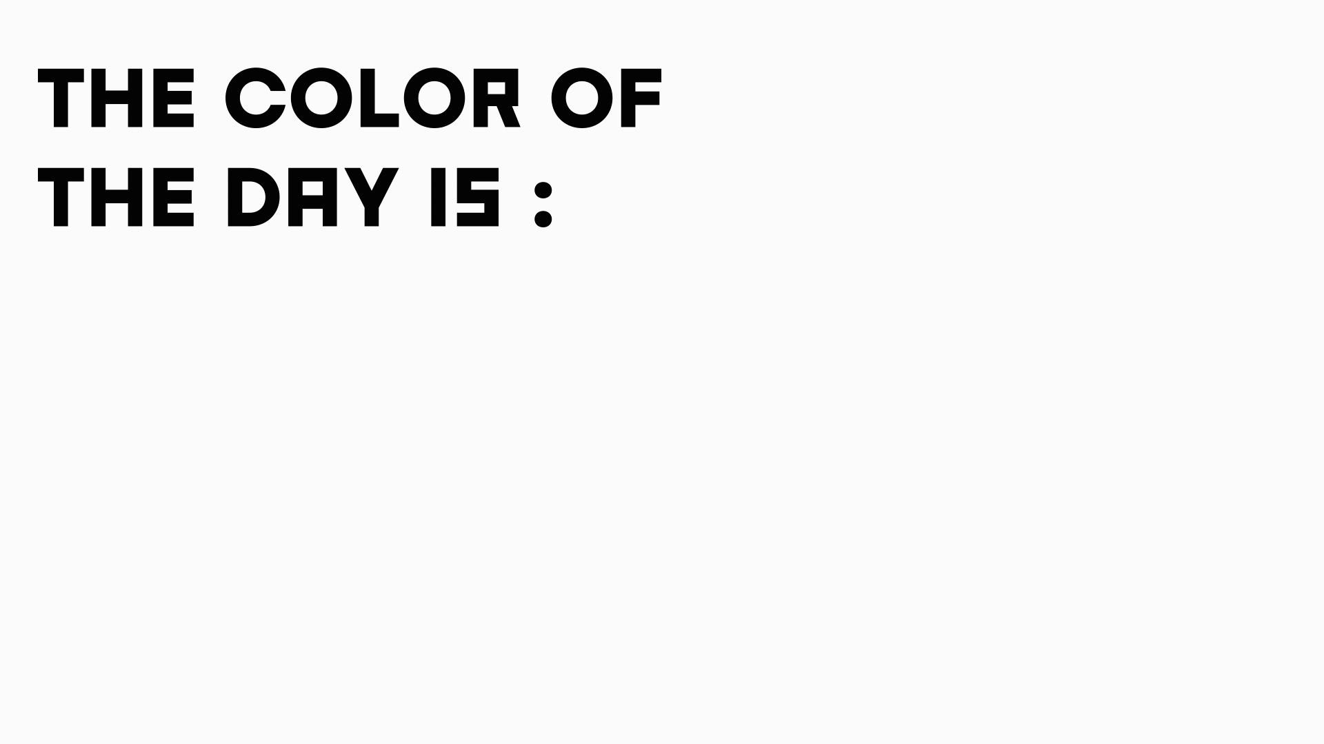 coloroftheday
